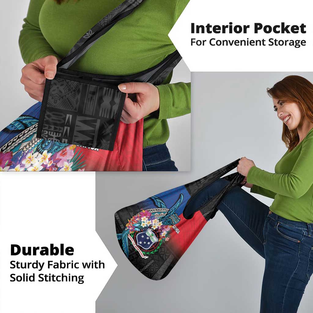 Samoa Grocery Bag Humpback Whale Siapo Pattern