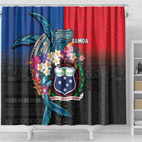 Samoa Shower Curtain Humpback Whale Siapo Pattern LT05 - Polynesian Pride