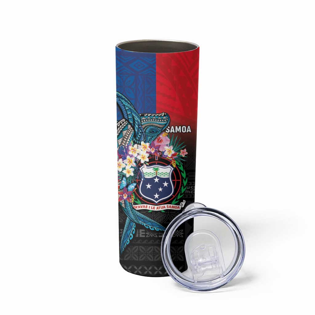 Samoa Skinny Tumbler Humpback Whale Siapo Pattern LT05 - Polynesian Pride