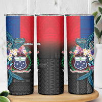 Samoa Skinny Tumbler Humpback Whale Siapo Pattern LT05 - Polynesian Pride