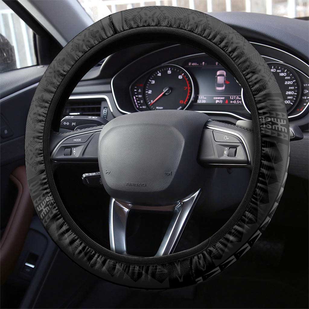 Samoa Steering Wheel Cover Humpback Whale Siapo Pattern LT05 - Polynesian Pride