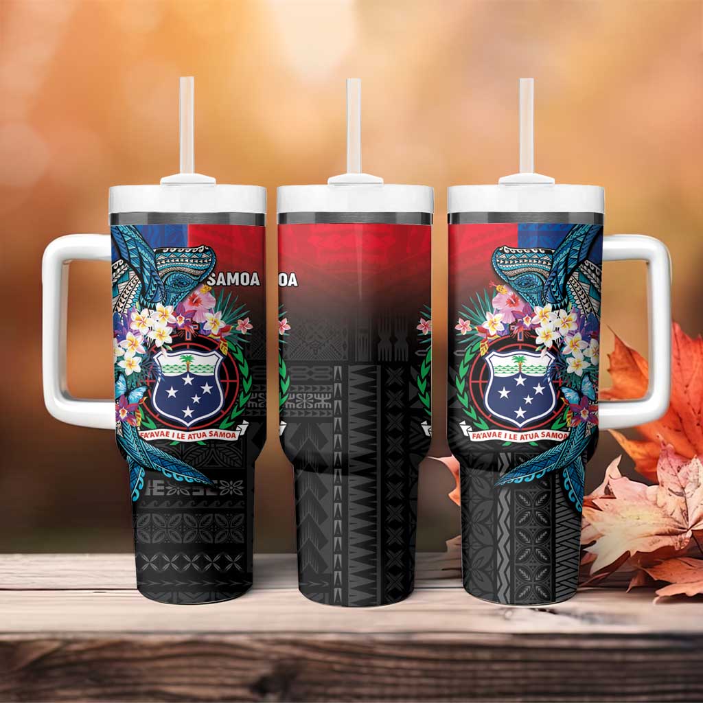 Samoa Tumbler With Handle Humpback Whale Siapo Pattern