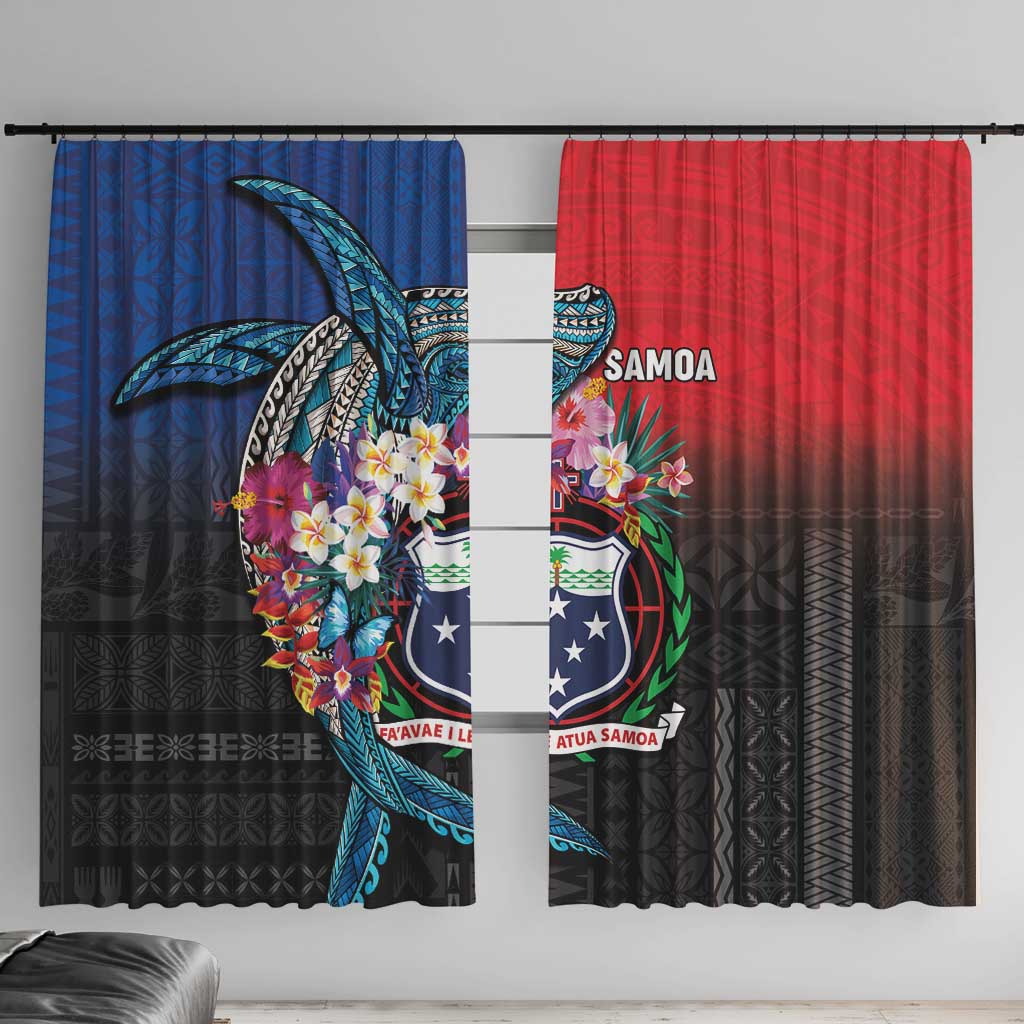 Samoa Window Curtain Humpback Whale Siapo Pattern