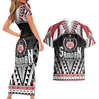 Samoa Independence Day Couples Matching Short Sleeve Bodycon Dress and Hawaiian Shirt Proud To Be Samoan