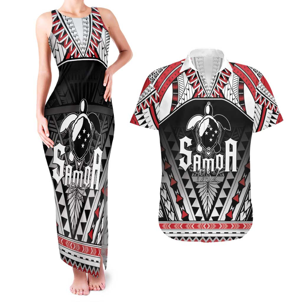 Samoa Independence Day Couples Matching Tank Maxi Dress and Hawaiian Shirt Proud To Be Samoan