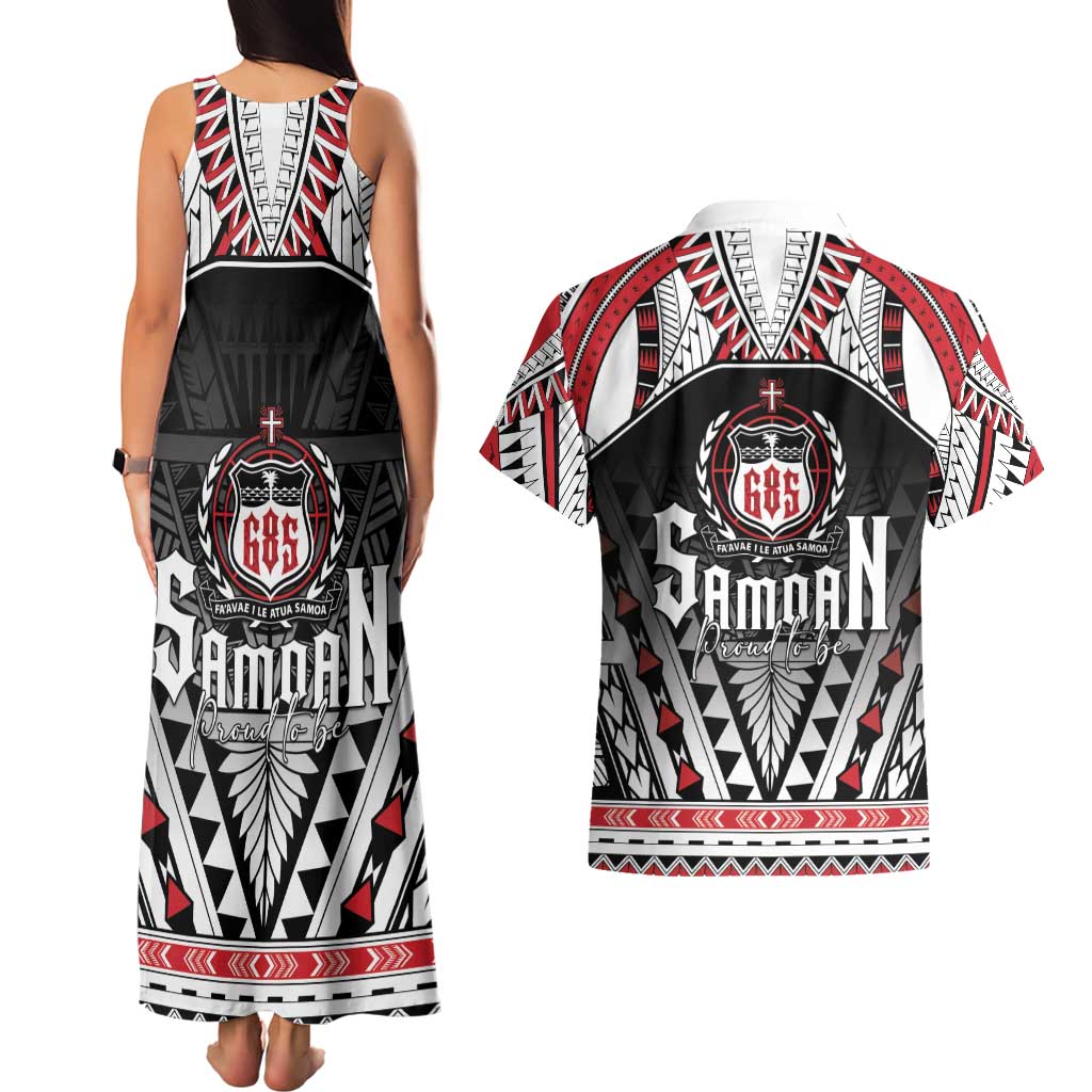 Samoa Independence Day Couples Matching Tank Maxi Dress and Hawaiian Shirt Proud To Be Samoan