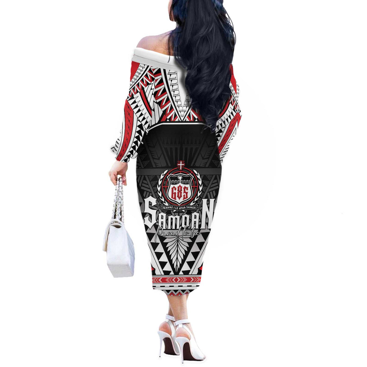 Samoa Independence Day Off The Shoulder Long Sleeve Dress Proud To Be Samoan