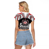 Samoa Independence Day Raglan Cropped T Shirt Proud To Be Samoan LT05 - Polynesian Pride