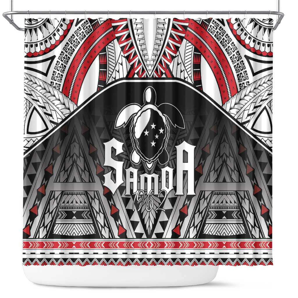 Samoa Independence Day Shower Curtain Proud To Be Samoan LT05 Black - Polynesian Pride
