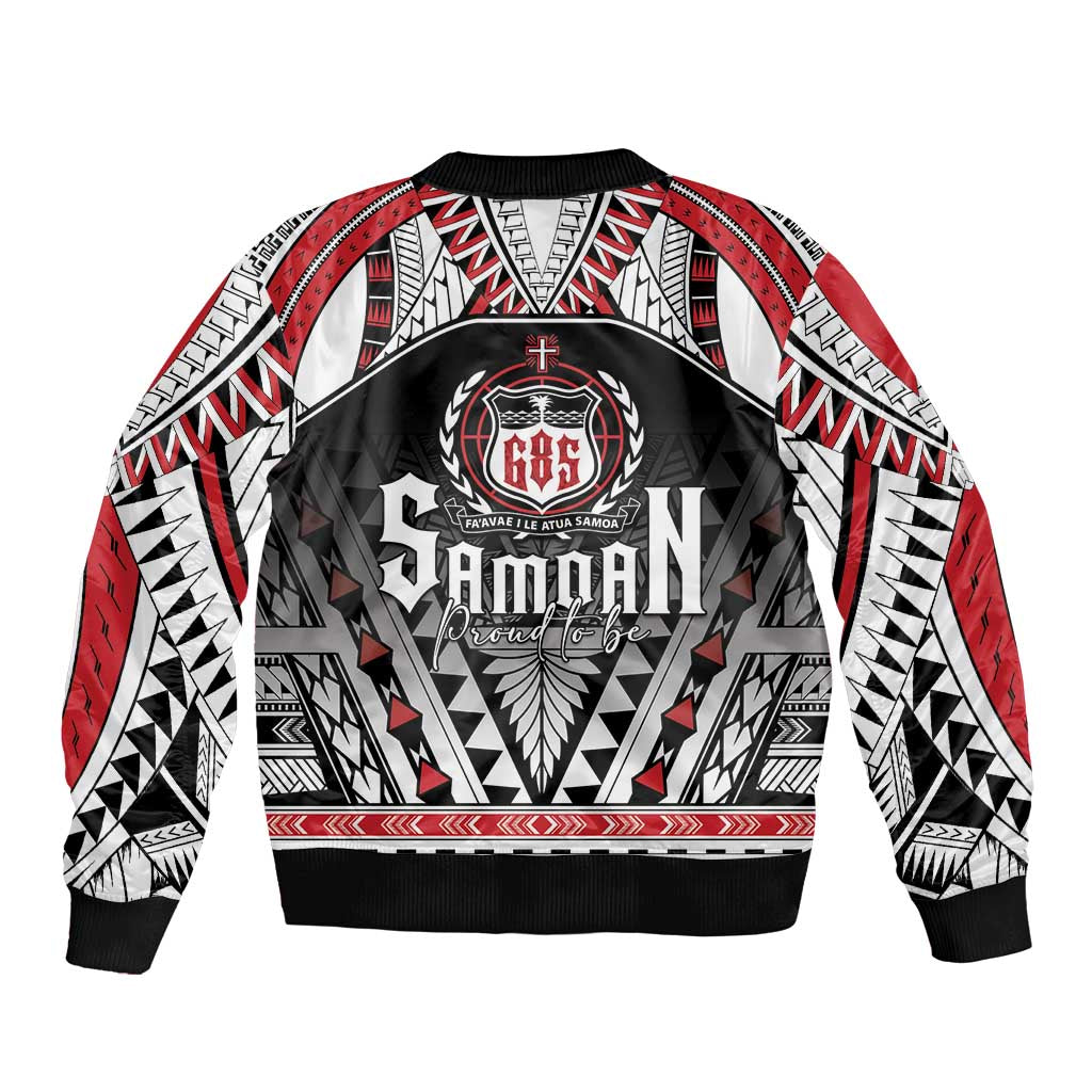 Samoa Independence Day Sleeve Zip Bomber Jacket Proud To Be Samoan