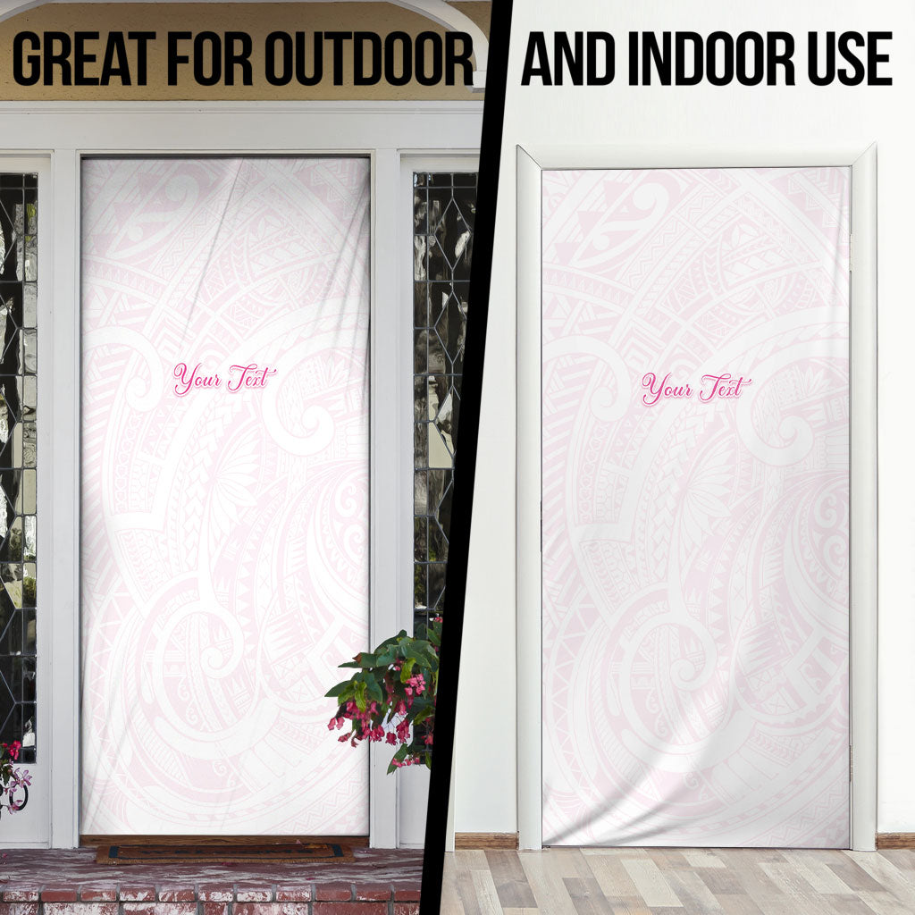 Personalised New Zealand Aotearoa Door Cover Nurse Tribal Pink Version LT05 - Polynesian Pride