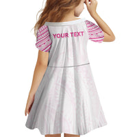 Personalised New Zealand Aotearoa Family Matching Long Sleeve Bodycon Dress and Hawaiian Shirt Nurse Tribal Pink Version