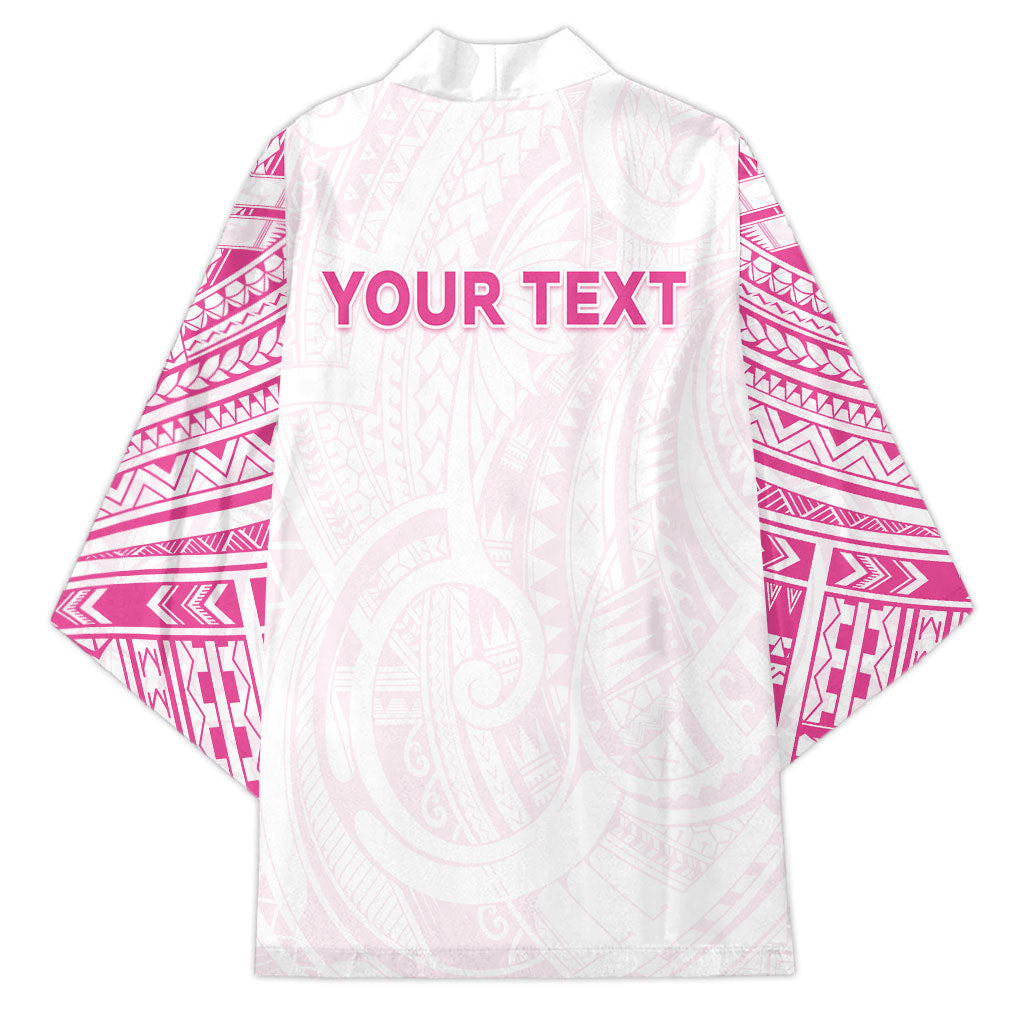 Personalised New Zealand Aotearoa Kimono Nurse Tribal Pink Version LT05 - Polynesian Pride