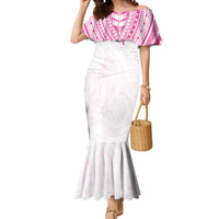 Personalised New Zealand Aotearoa Mermaid Dress Nurse Tribal Pink Version