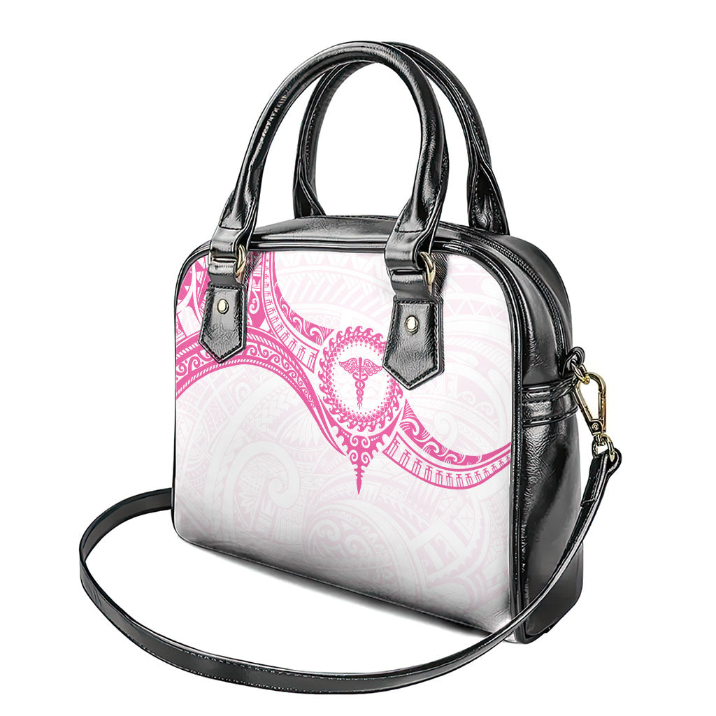 New Zealand Aotearoa Shoulder Handbag Nurse Tribal Pink Version