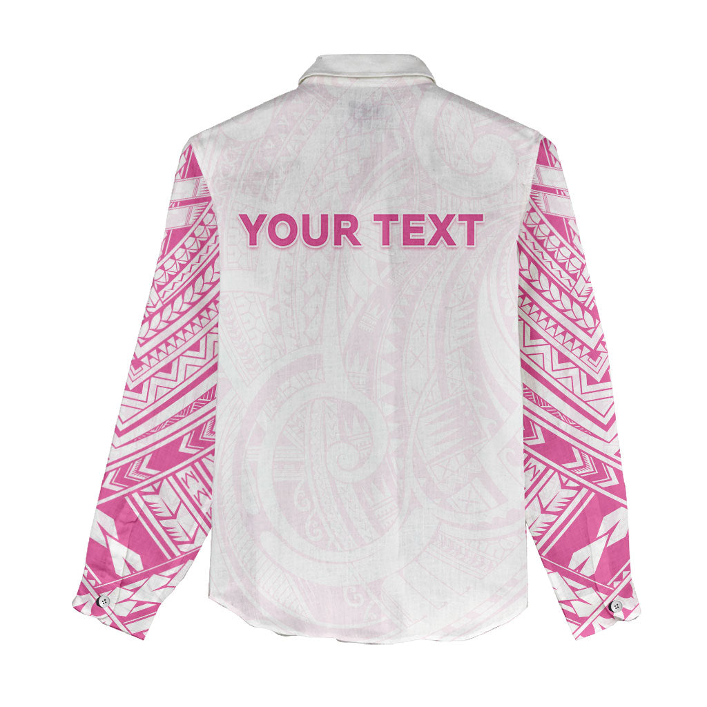 Personalised New Zealand Aotearoa Women Casual Shirt Nurse Tribal Pink Version