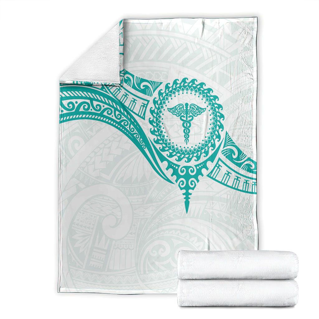New Zealand Aotearoa Blanket Nurse Tribal Teal Version LT05 - Polynesian Pride