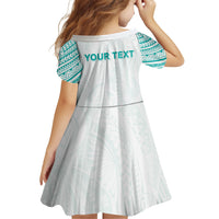 Personalised New Zealand Aotearoa Family Matching Mermaid Dress and Hawaiian Shirt Nurse Tribal Teal Version