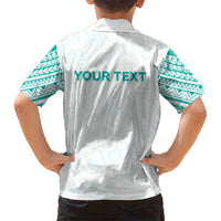 Personalised New Zealand Aotearoa Family Matching Summer Maxi Dress and Hawaiian Shirt Nurse Tribal Teal Version