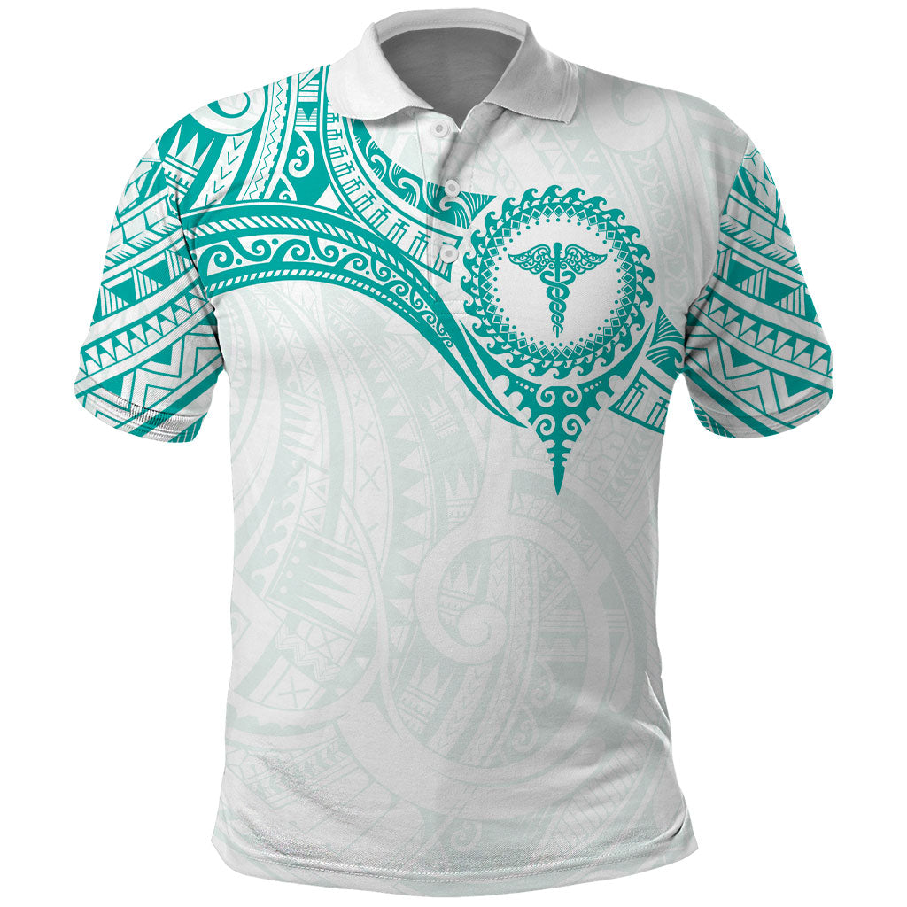 Personalised New Zealand Aotearoa Polo Shirt Nurse Tribal Teal Version LT05 Teal - Polynesian Pride