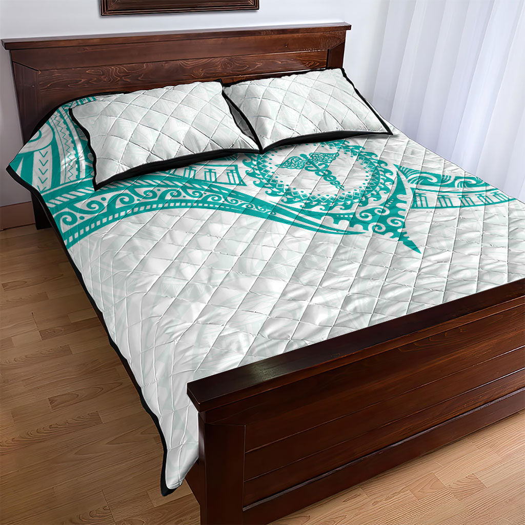 New Zealand Aotearoa Quilt Bed Set Nurse Tribal Teal Version