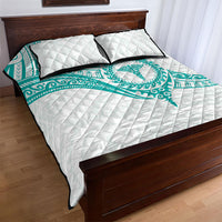 New Zealand Aotearoa Quilt Bed Set Nurse Tribal Teal Version