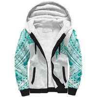 Personalised New Zealand Aotearoa Sherpa Hoodie Nurse Tribal Teal Version