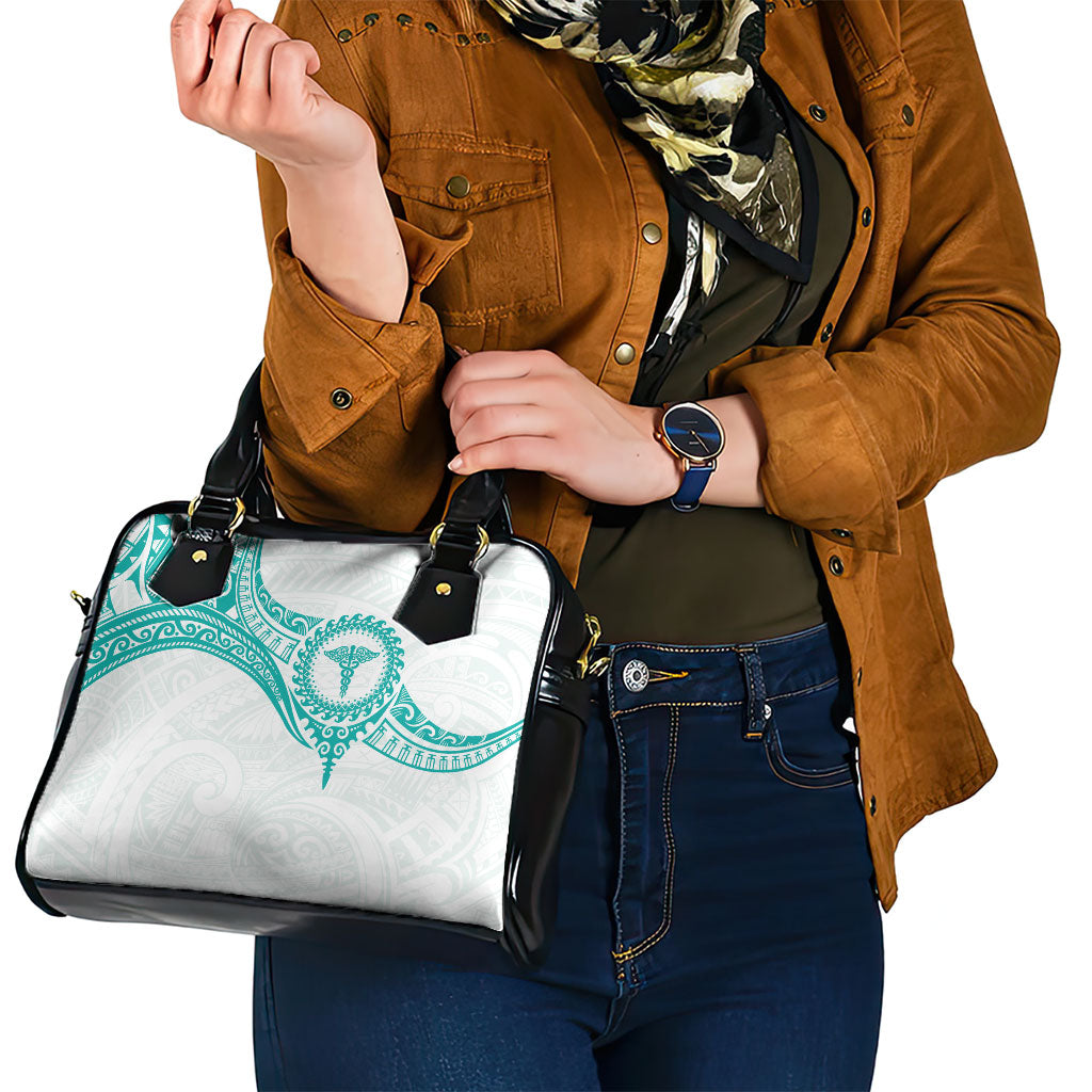 New Zealand Aotearoa Shoulder Handbag Nurse Tribal Teal Version LT05 - Polynesian Pride