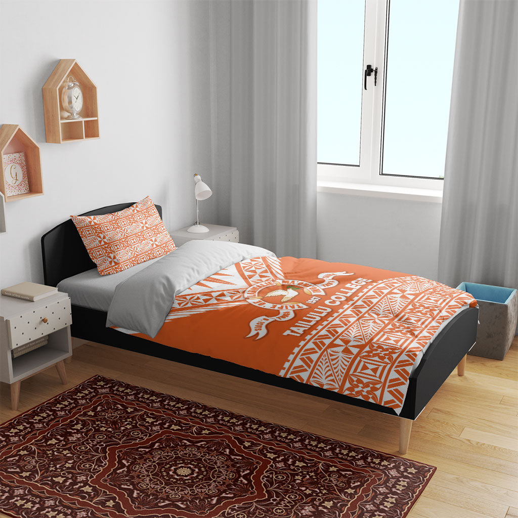 Tonga Tailulu College Bedding Set Tongan Kupesi Pattern LT05 - Polynesian Pride