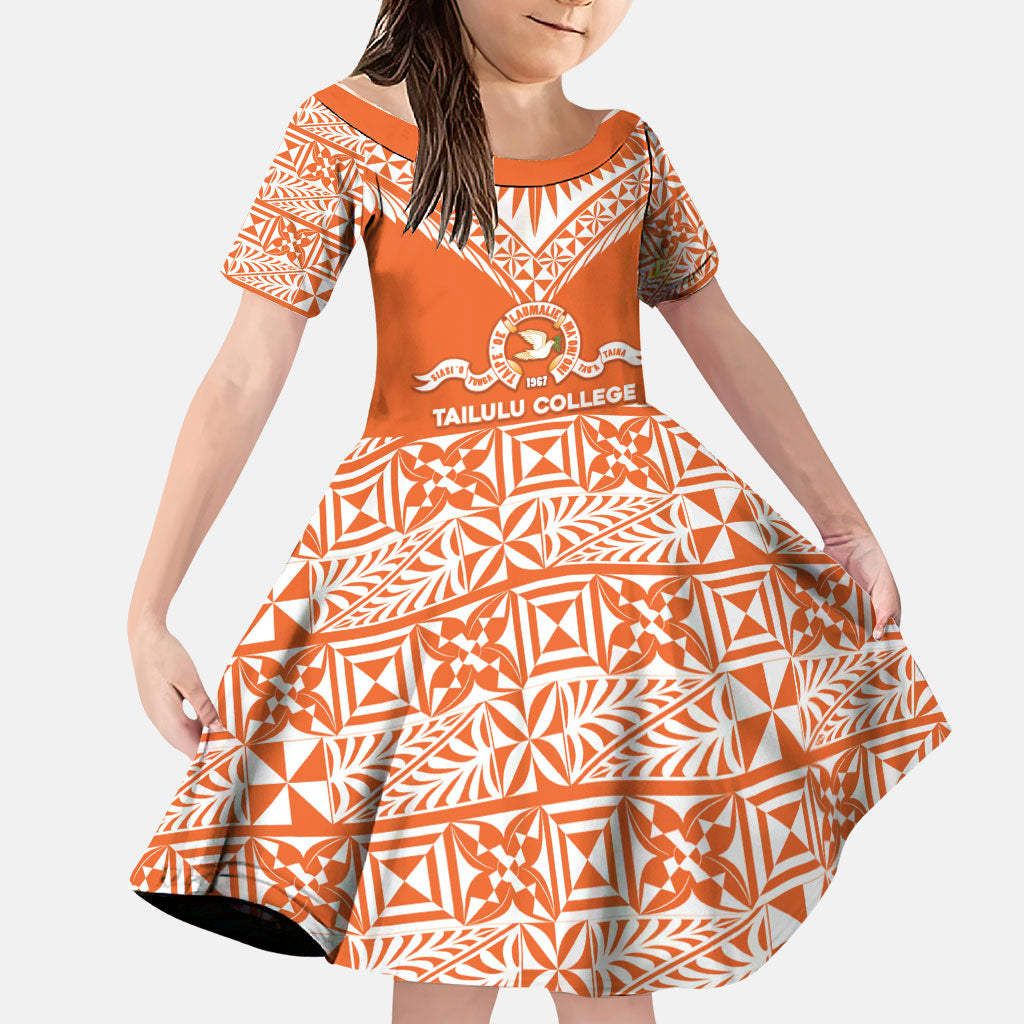 Personalised Tonga Tailulu College Family Matching Off Shoulder Maxi Dress and Hawaiian Shirt Tongan Kupesi Pattern