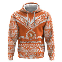 Personalised Tonga Tailulu College Hoodie Tongan Kupesi Pattern LT05 Pullover Hoodie Orange - Polynesian Pride