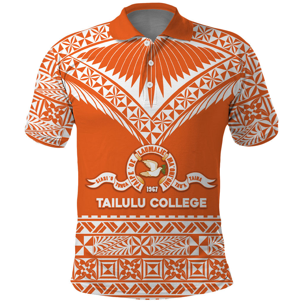 Personalised Tonga Tailulu College Polo Shirt Tongan Kupesi Pattern