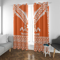 Tonga Tailulu College Window Curtain Tongan Kupesi Pattern