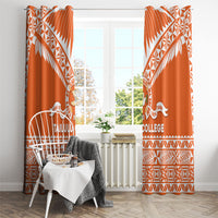 Tonga Tailulu College Window Curtain Tongan Kupesi Pattern