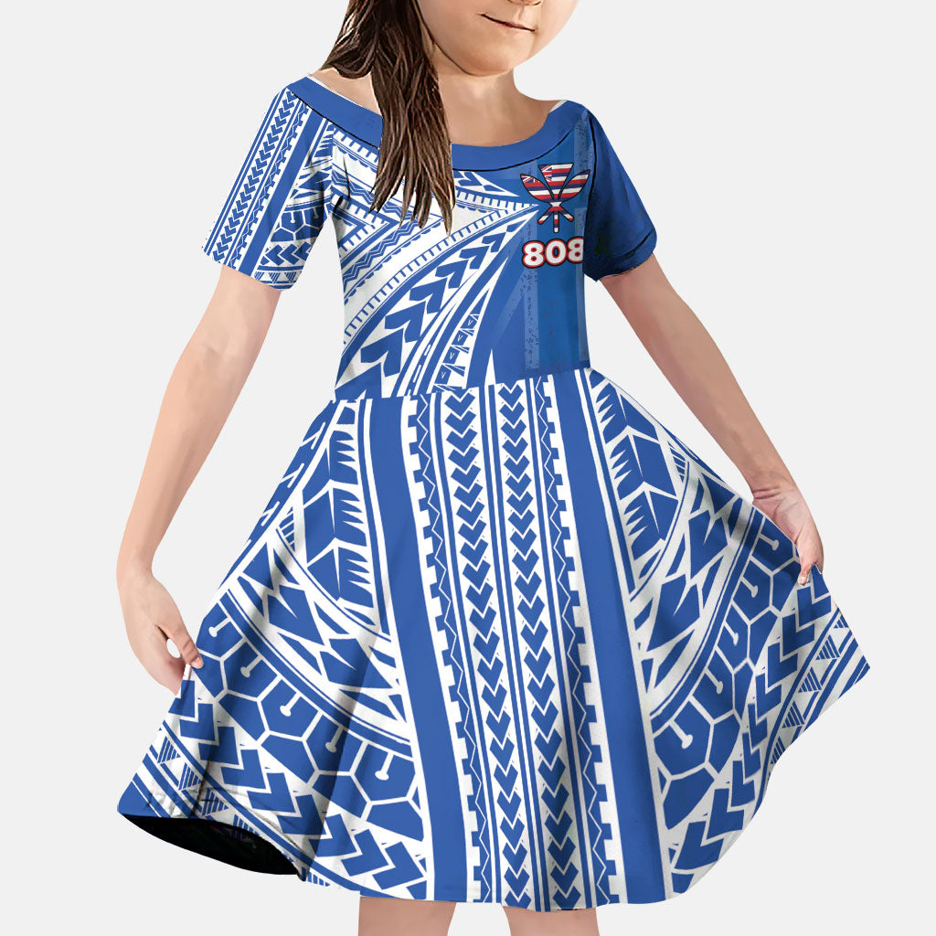 Personalised Hawaii 808 Family Matching Off Shoulder Maxi Dress and Hawaiian Shirt Unique Style