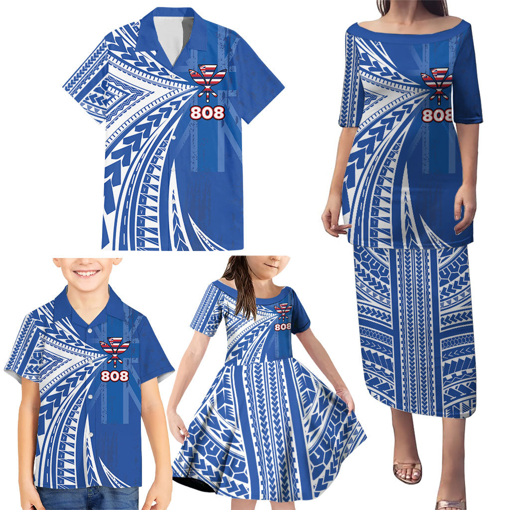 Personalised Hawaii 808 Family Matching Puletasi and Hawaiian Shirt Unique Style