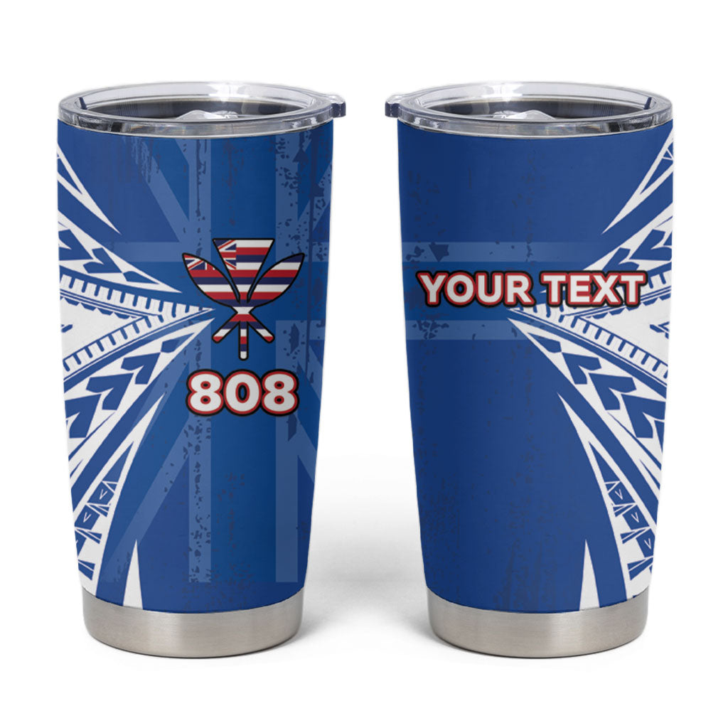Personalised Hawaii 808 Tumbler Cup Unique Style LT05 Blue - Polynesian Pride