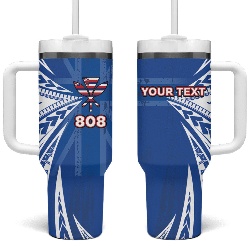 Personalised Hawaii 808 Tumbler With Handle Unique Style LT05 One Size: 40 oz Blue - Polynesian Pride