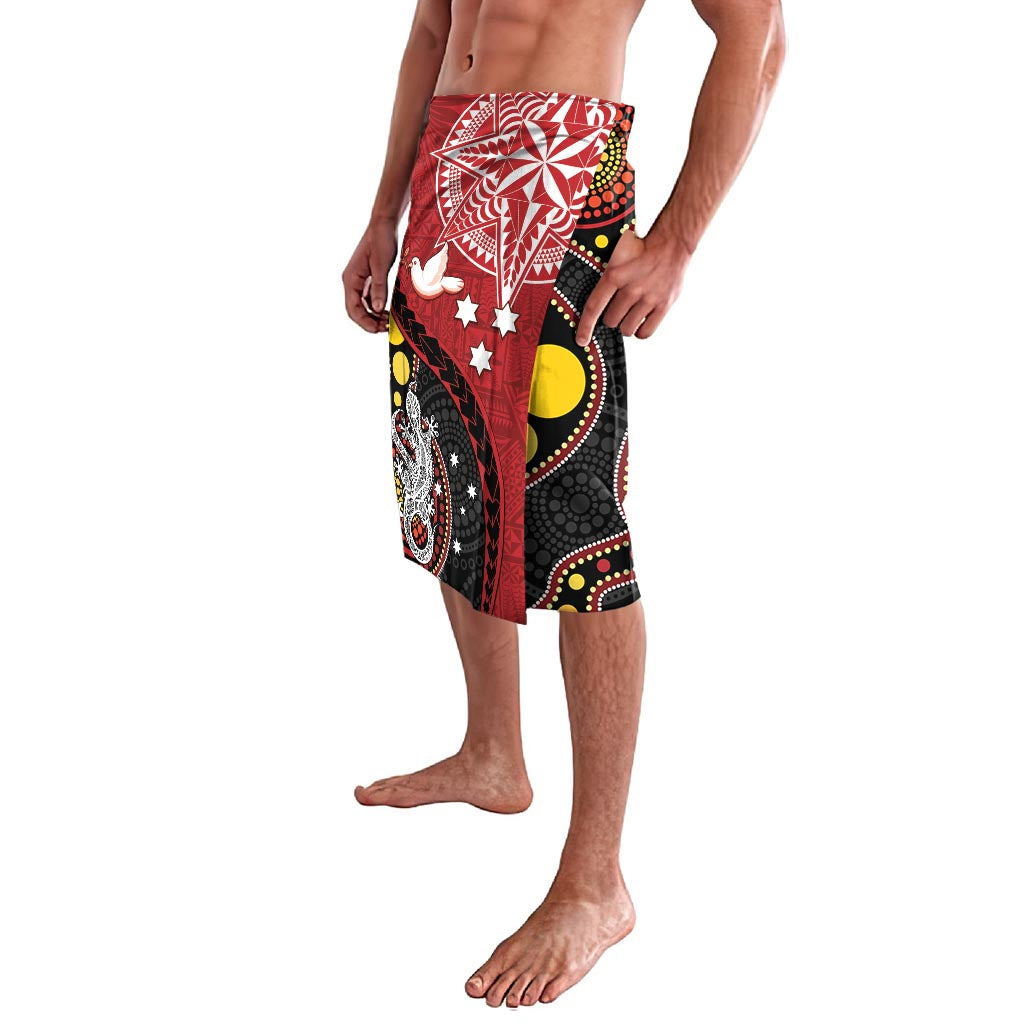 Tonga Ngatu And Australia Aboriginal Lavalava Tongan Dove And Kangaroo Together