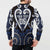 Custom Aotearoa Ngati Tuwharetoa Button Sweatshirt Maori Tribal Pattern