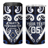 Custom Aotearoa Ngati Tuwharetoa 4 in 1 Can Cooler Tumbler Maori Tribal Pattern