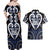 Custom Aotearoa Ngati Tuwharetoa Couples Matching Off Shoulder Maxi Dress and Hawaiian Shirt Maori Tribal Pattern