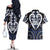 Custom Aotearoa Ngati Tuwharetoa Couples Matching Off The Shoulder Long Sleeve Dress and Hawaiian Shirt Maori Tribal Pattern