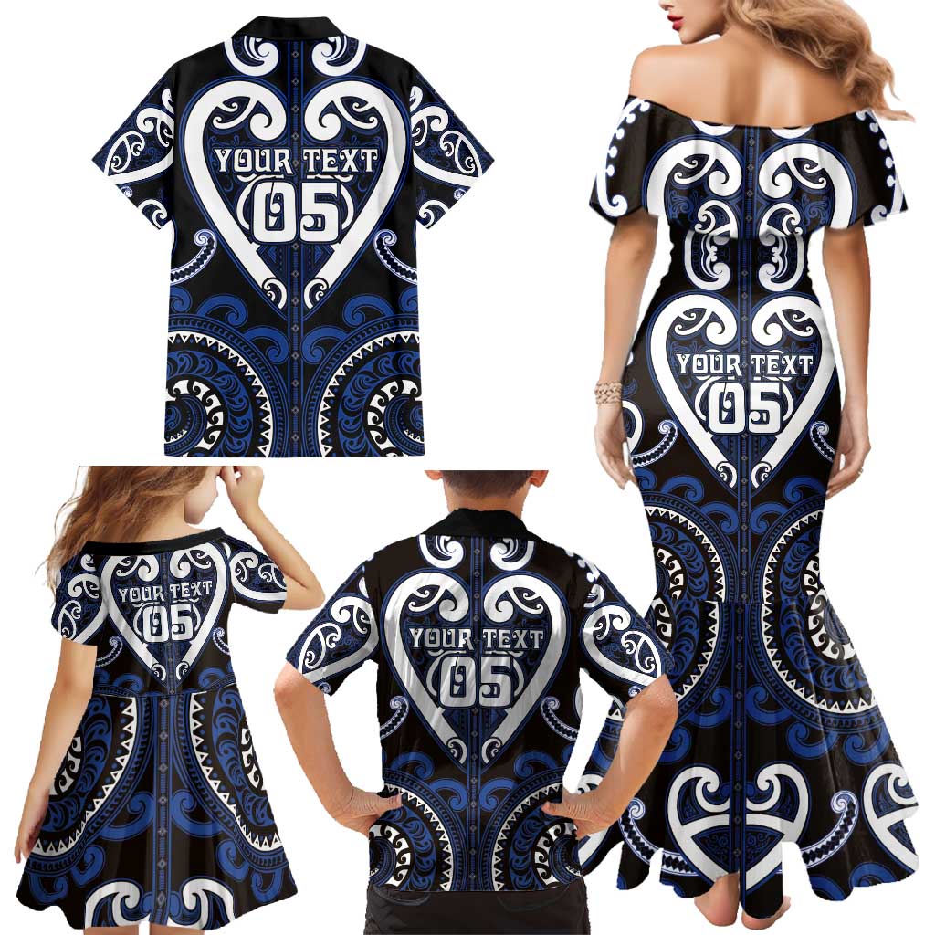 Custom Aotearoa Ngati Tuwharetoa Family Matching Mermaid Dress and Hawaiian Shirt Maori Tribal Pattern
