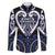 Custom Aotearoa Ngati Tuwharetoa Family Matching Off Shoulder Short Dress and Hawaiian Shirt Maori Tribal Pattern