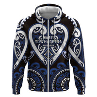 Custom Aotearoa Ngati Tuwharetoa Hoodie Maori Tribal Pattern