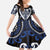 Custom Aotearoa Ngati Tuwharetoa Kid Short Sleeve Dress Maori Tribal Pattern