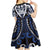 Custom Aotearoa Ngati Tuwharetoa Kid Short Sleeve Dress Maori Tribal Pattern