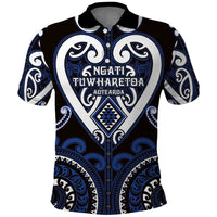Custom Aotearoa Ngati Tuwharetoa Polo Shirt Maori Tribal Pattern