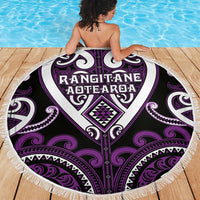 Aotearoa Rangitane Beach Blanket Maori Tribal Pattern